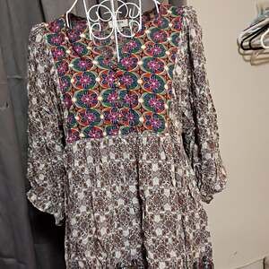 NWT Printed Baby Doll Tunic Dress by Umgee USA